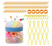 Clips De Costura Para Tela,Protector De Telas Clip De Costura De Tela Y Almohadilla Para Broches Con Bote | Para Apasionados De Trabajos Manuales, Principiantes, Expertos, Adultos Y A