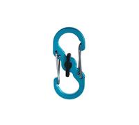 Clips de cremallera Clips de cremallera antirrobo 50 Uds mosquetón Camping con cerradura tipo S Mini llavero gancho(Blue Black Buckle)