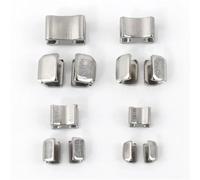 Clips de cremallera Tope de cremallera 50 juegos tope extremo Metal 3# 5 8 10 extremos cabeza retenedores deslizantes Clip cola inferior(Silver,No3)