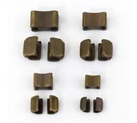 Clips de cremallera Tope de cremallera 50 juegos tope extremo Metal 3# 5 8 10 extremos cabeza retenedores deslizantes Clip cola inferior(Bronze,No8)