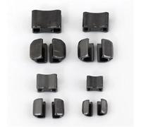 Clips de cremallera Tope de cremallera 50 juegos tope extremo Metal 3# 5 8 10 extremos cabeza retenedores deslizantes Clip cola inferior(GunBlack,No8)