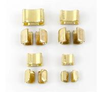 Clips de cremallera Tope de cremallera 50 juegos tope extremo Metal 3# 5 8 10 extremos cabeza retenedores deslizantes Clip cola inferior(LightGold,No3)