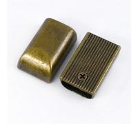 Clips de cremallera Tope de cremallera Deepeel, cierre Metal 9mm, hebilla Clip trasero, extremos correa for bolso, bloqueo, cremalleras equipaje(Bronze)