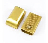 Clips de cremallera Tope de cremallera Deepeel, cierre Metal 9mm, hebilla Clip trasero, extremos correa for bolso, bloqueo, cremalleras equipaje(Gold)