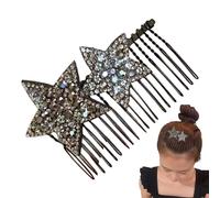 Clips de de estrella invisible,Peines para el cabello con forma de estrella, horquilla con pentagrama | Accesorios para el cabello de estrella para mujer, horquilla de pentagrama, peines decorativos p
