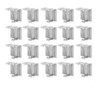 Clips de drenaje fotovoltaico de aluminio para marcos de paneles solares, control eficiente del flujo de agua con diseño de seguridad, 4 x 3,5 x 2 cm, color plateado, paquete de 20 (30 mm)