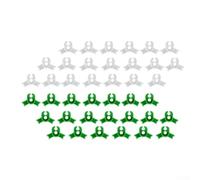 Clips de entrenamiento de bajo estrés para estantes de cultivo de varios niveles, maximiza la distribución de la luz, asegura ramas y brotes, ABS de 90 grados (blanco y verde)