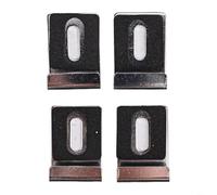 Clips de espejo plateados para montaje en pared con tornillos, kit de soporte de acero inoxidable resistente para colgar marcos de fotos de vidrio en baño, hogar, oficina, gimnasio, paquete de 4