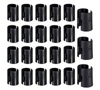 Clips de estante de alambre - 120 paquetes 60 pares Estante de alambre negro Clips de bloqueo de estante para estantes de poste de 1 "de diámetro