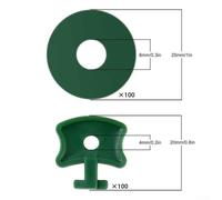 Clips de fijación con arandelas perfectos para clips de invernadero para asegurar materiales de invernadero, aislamiento de plástico de alta calidad y plantas (100 unidades)
