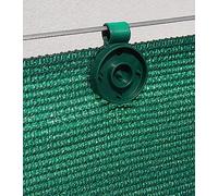 Clips de fijación, con protección antirrayos UV, para lona separadora de 90 a 350 g/m2 | Bolsa de 60 piezas, Color Verde.