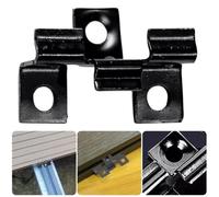 Clips de fijación para cubiertas compuestas, paquete de 100 cierres de acero inoxidable para una instalación segura en varios proyectos de decoración (9 mm)