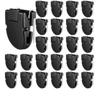 Clips de Fijación para Paneles 25 para uds Plástico Negro Clips(Black 25 Pieces)