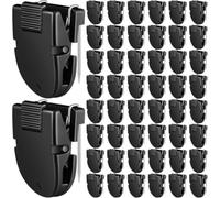 Clips de Fijación para Paneles 25 para uds Plástico Negro Clips(Black 50 Pieces)