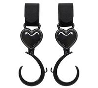 Clips de gancho de pram - ganchos organizadores de cochecito, soporte giratorio de 360 grados | Gadget de almacenamiento de silla de mesa, accesorio de bolsa colgante, accesorio portador de botellas