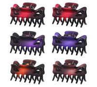 Clips de Garra, 6 Piezas de Clip de Pelo de Plástico Pinza de Pelo de Mujeres Garra de Pelo, 4 × 2,4 cm, Material de resina 【Color aleatorio】