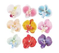 Clips de garra de de flores, clips de garra de flores para mujeres, 9x Flower Duckbill Clip, Elegantes accesorios de estilo de vacaciones con barretas florales anti-deslizamiento para citas de la escu