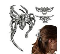 Clips De Garra De Pelo De Metal - Clips De Pelo De Halloween | Clip De Pasador | Graw Horror Claw | 3 Piezas Decorativas Spooky Araña Esqueleto Cerdas Cli For Women Girls Fall Farty Cosplay St