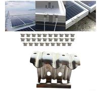 Clips de guía de agua de acero inoxidable, 30 unidades, perfectos para drenaje y mantenimiento de paneles solares (35 mm)