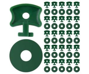 Clips de invernadero, clips de fijación de plástico con arandelas para asegurar aislamiento y materiales (100 piezas)