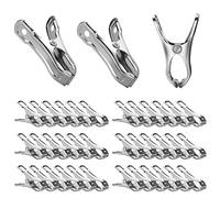 Clips de jardín de 40 PCS, abrazaderas de invernadero de acero inoxidable de servicio pesado, clips de invernadero para una red, ten un fuerte agarre para sostener la tela de sombra o la cubierta de