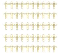 Clips de la Biblia - 3,5 x 2,5 cm, 50 piezas de clip de página de cruz de corazón dorado, clips de papel pequeños, estilo de cruz de corazón dorado, aleación de metal galvanizado para mujeres, hogar