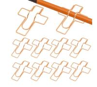 Clips de lápiz - 10-Piece 7x5.3x1cm Metal Reusable Organizador | Delicado Notebook Paper Clip Planner Holders - Solución de escritorio libre de Clutter-Free para escritorio de aula de la escuela de
