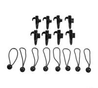 Clips de lona, abrazaderas de resorte resistentes para jardín, piscina, toldo, tienda de campaña, amarres con cuerdas elásticas, 6,5 cm de ancho (con cordones)