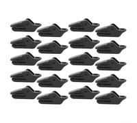 Clips de lona resistentes para tienda de campaña, abrazaderas de cocodrilo reutilizables para toldo y toldo, juego de hebillas de plástico portátil, paquete de 10 o 20 unidades negras (10 piezas)