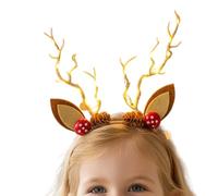 Clips de madera de ciervo - 5,51 pulgadas | Sombreros LED - Traje de Navidad Accesorios para el cabello Festivo Brillante Escena Fiesta Escuela Juega Cosplay Decoración de vacaciones de invierno para