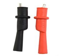 Clips de medición eléctrica 1000 V 10 A para multímetro - Pinzas probadoras de cables aisladas - Protección para sonda - Uso AC DC - Tamaño 79 mm
