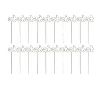 Clips de Mesa 20Pcs, Sujetapapeles 10cm de Hierro Plateado, Clips para Fotos y Notas, Decoración de Escritorio - Duradero y Antióxido, Uso Diario y Oficina (Coneja)