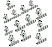 Clips de metal Bulldog Binder Clips, 13 paquetes de 63 mm/50 mm gran cremallera clip de papel abrazaderas Grandes Clips de acero chapado para bolsas de alimentos, imágenes fotos, manualidades