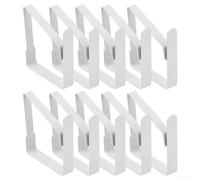 Clips de metal para mantel, paquete de 10 unidades, acero inoxidable, para uso en exteriores, con resistencia a la corrosión y ajuste ajustable, adecuados para asegurar manteles en picnics (blanco)