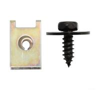 Clips de metal tipo U, 20 unidades para paneles de puerta interior de coche, fijación de burlete y cierre de componentes de moldura (20 unidades)