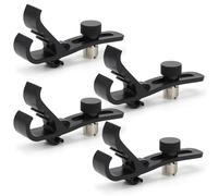 Clips de micrófono de batería de 4pcs, clip de micrófono de tambor a prueba de choque ajustable fijación de suministros de instrumentos musicales para grabar para grabar