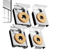 Clips de montaje de espejos | Ganchos Cuadrados Resistentes | 4 Piezas de Ganchos Espejo para Montaje en Pared | para Oficina en Casa, Baño, Vestidor, Valla Publicitaria, Azulejos, Puerta de Armario d