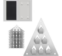 Clips de montaje de panel de absorción de sonido, diseño triangular para instalación en pared en audio para estudios de cine en casa, oficinas e instalaciones escolares