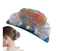 Clips de mordazas de la mandíbula del cabello, Acetate Hair Claw | Central de cabello de horquilla no lipera para una bodega segura,Diseño de perlas, accesorios creativos para el cabello para mujeres,