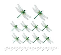 Clips de mosca de dragón, decoración de jardín de decorativa 3D, dispositivos de miedo de moscas, para jardinería, patio, balcón, terraza, patio, parque, exterior e interior