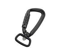 Clips de mosquetón de bloqueo, clips de mosquetón de 3 pulgadas, gancho de aluminio D para mochila, hamaca de perro, de plomo, ideal para amantes del aire libre