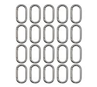 Clips de mosquetón para llaves - Aleación de cinc de 1.34 pulgadas, 20 uds. Juego de hebillas pequeñas | Suministros de fijación al aire libre portátil Viajes Senderismo Ciclismo Mochilero