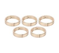 Clips de mosquetón redondos Llaveros de gancho de aleación duraderos para cuadernos de espiral sueltos y proyectos de bricolaje 5 bucles de encuadernación con borde brillante (30 mm exterior, 25 mm