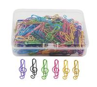 Clips De Música Decorativos-6 Colores Pinzas De Notas Músicas En Llaves De Suelo Lindas, 100 Piezas Marcador De Corte De Papel | Cortar Organizador De Papelería | Clips Temático De L