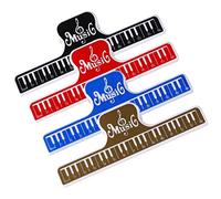Clips de Música para Partituras, Soporte de Página para Piano, Guitarra, Violín, Tocar Instrumentos, Abrazaderas para Carpeta, Pinza para Libro, 4pcs