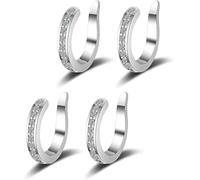 Clips de oreja para mujer, brazalete sin taladrar, pendientes finos y gruesos, sin taladrar, pendientes de clip ajustable para cartílago