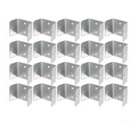Clips de panel de valla de acero galvanizado de 32 mm, 35 mm, 44 mm, 50 mm, paquete de 20 soportes de fijación para enrejado y postes de madera, resistentes a la corrosión (50)