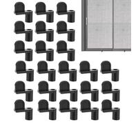 Clips de pantalla para ventanas, 24 piezas Retainer Set, Offset Fastener Hardware, 0.79x0.98x0.39 Inches, Tight Fit Panel Holders, Replacement Mounting Parts, for Apartment, Home Storm