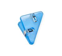 Clips de papel, 10 clips triangulares for billetes, esquina for libros, organizadores escritorio(Blau)