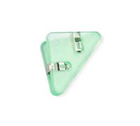 Clips de papel, 10 clips triangulares for billetes, esquina for libros, organizadores escritorio(Green)